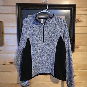 Exertek Black and Gray Quarter-Zip Top